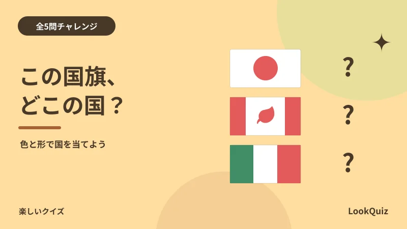 この国旗、どこの国? — 色と形で国を当てよう