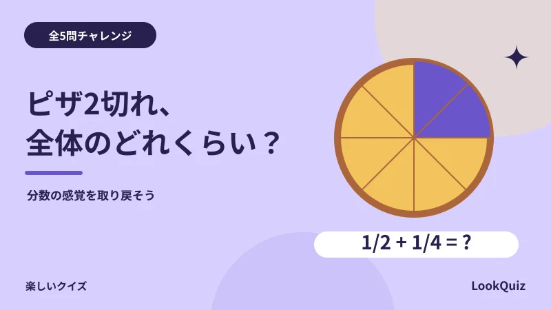 ピザ2切れ、全体のどれくらい? — 分数の感覚を取り戻そう