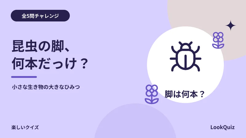 昆虫の脚、何本だっけ? — 小さな生き物の大きなひみつ