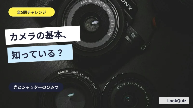 カメラの基本、知っている? — 光とシャッターのひみつ